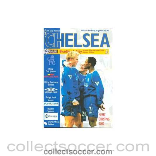 2000 - Chelsea v Bradford City official programme 23/12/2000 Premier League