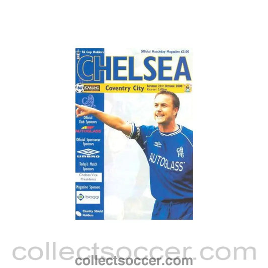 2000 - Chelsea v Coventry City official programme 21/10/2000 Premier League