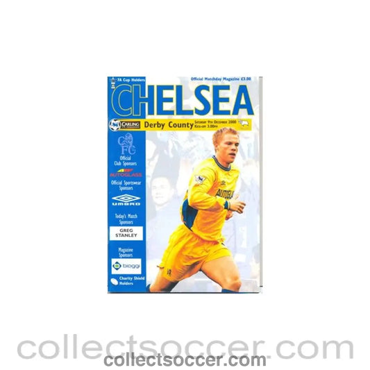 2000 - Chelsea v Derby County official programme 09/12/2000 Premier League