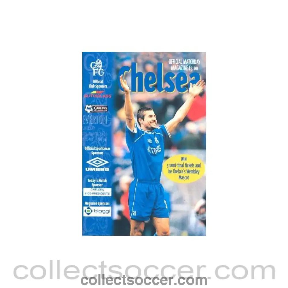 2000 - Chelsea v Everton official programme 11/03/2000 Premier League - Collect Soccer
