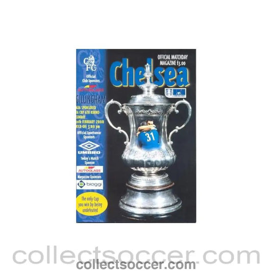 2000 - Chelsea v Gillingham official programme 20/02/2000 F.A. Cup - Collect Soccer