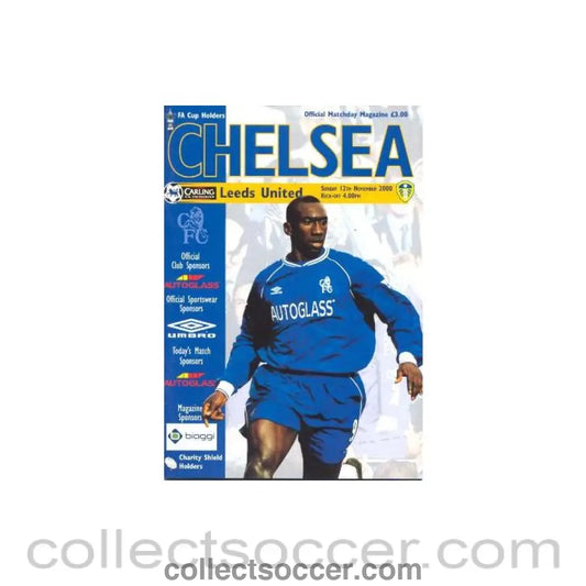 2000 - Chelsea v Leeds official programme 12/11/2000 Ptemier League