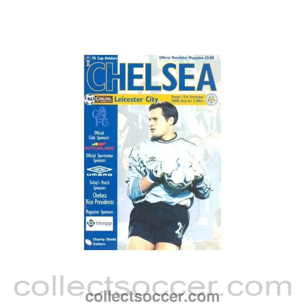 2000 - Chelsea v Leicester City official programme 17/09/2000 Premier League - Collect Soccer