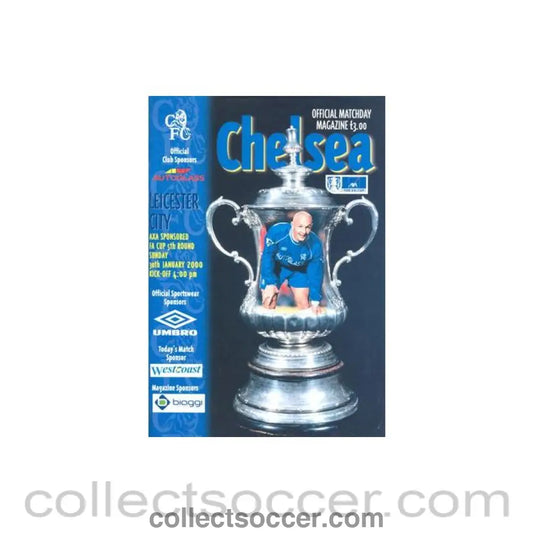 2000 - Chelsea v Leicester City official programme 30/01/2000 F.A. Cup
