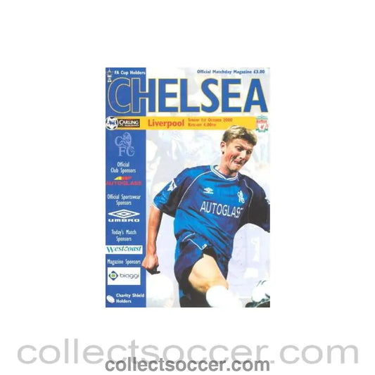 2000 - Chelsea v Liverpool official programme 01/10/2000 Premier League - Collect Soccer