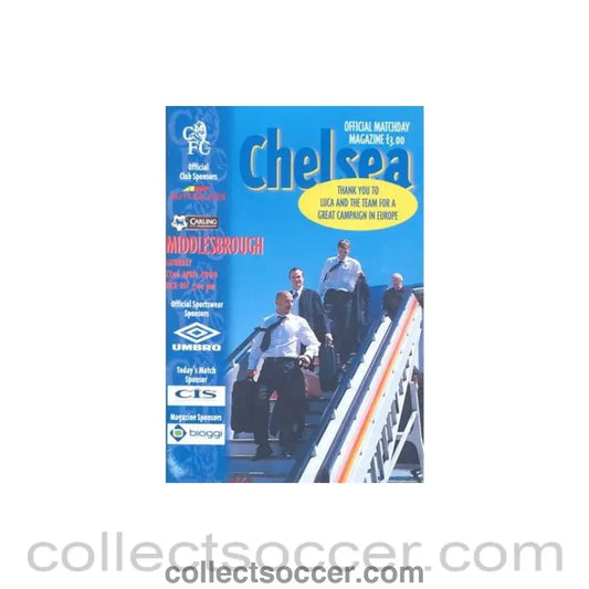2000 - Chelsea v Middlesbrough official programme 22/04/2000 Premier League