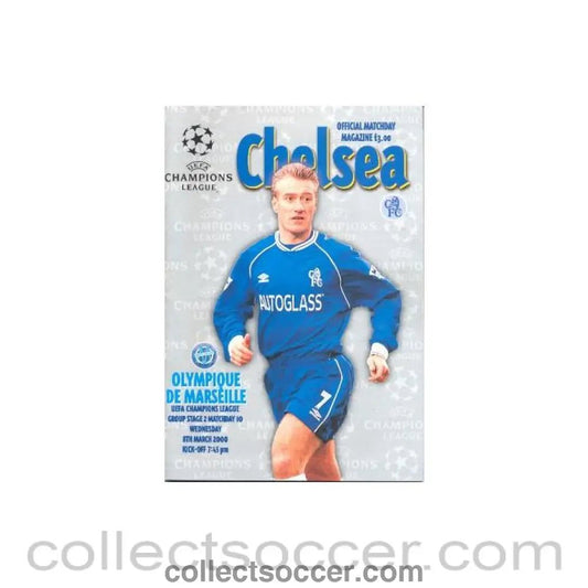 2000 - Chelsea v Olympique de Marseille official programme 08/03/2000 Champions League - Collect Soccer