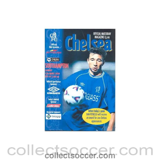 2000 - Chelsea v Southampton official programme 25/03/2000 Premier League