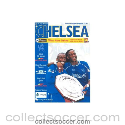 2000 - Chelsea V West Ham United 19/08/2000 Official Programme Premier League - Collect Soccer