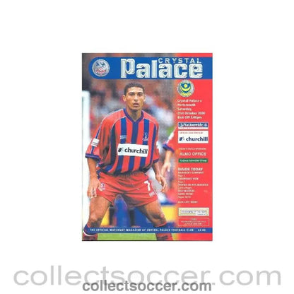 2000 - Crystal Palace v Portsmouth official programme 21/10/2000 - Collect Soccer