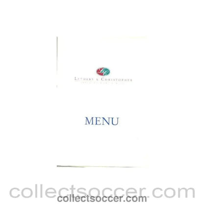 2000 - England V Brazil menu 27/05/2000 - Collect Soccer