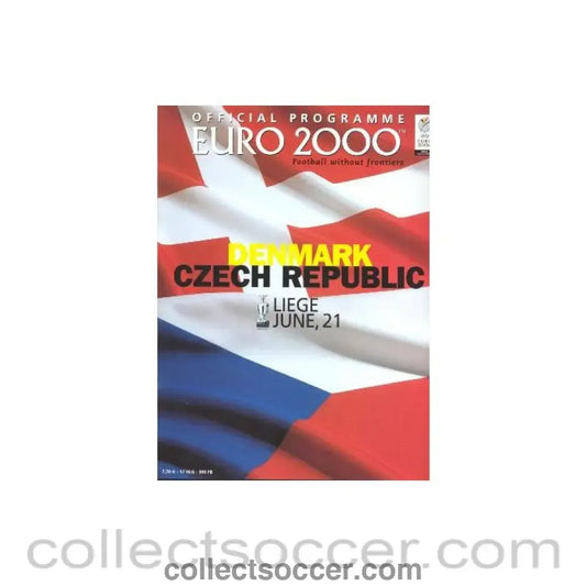 2000 - Euro 2000 Denmark v Czech Republic official programme 21/06/2000