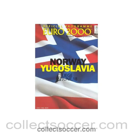 2000 - Euro 2000 Norway v Yugoslavia official programme 18/06/2000