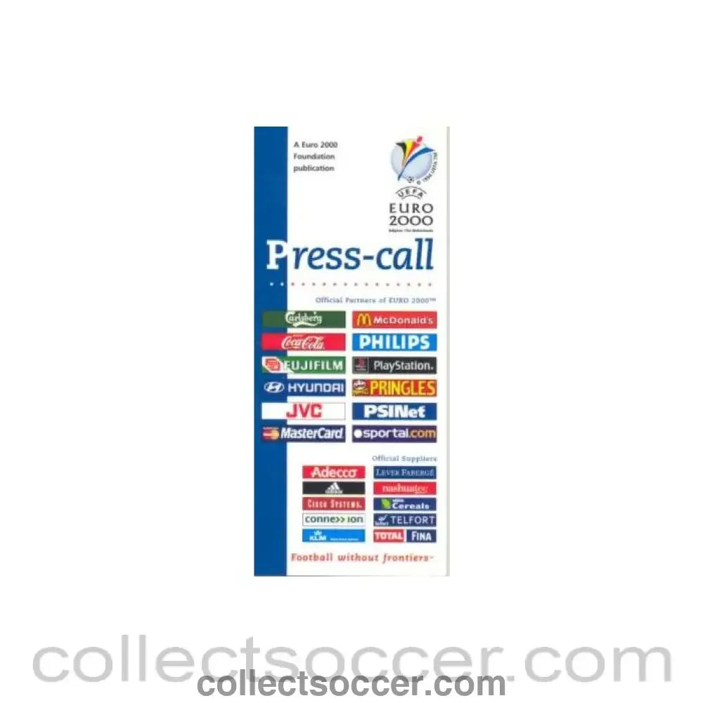 2000 - Euro 2000 Press-call card