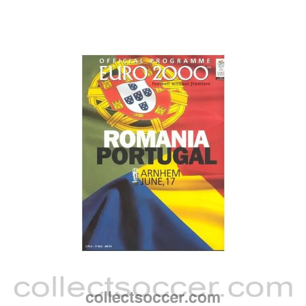 2000 - Euro 2000 Romania v Portugal official programme 17/06/2000 - Collect Soccer