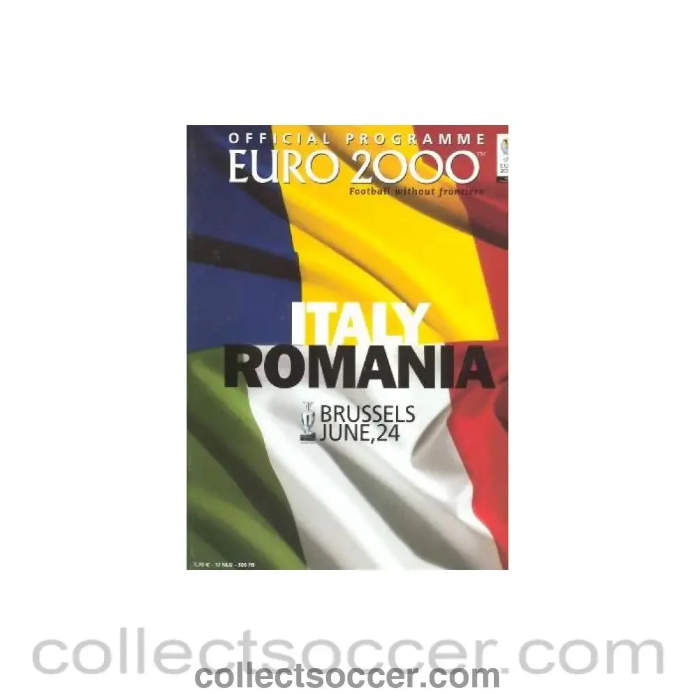 2000 European Championship Italy v Romania official programme
