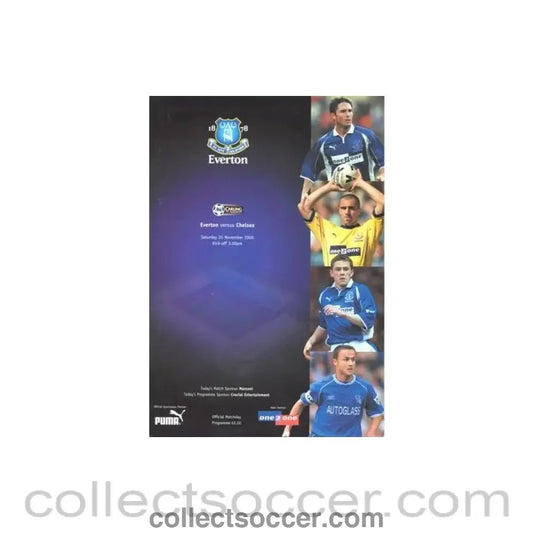 2000 - Everton v Chelsea official programme 25/11/2000 Premier League - Collect Soccer