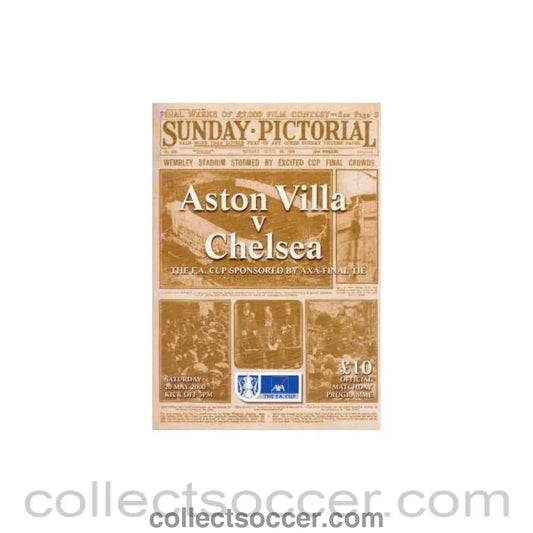 2000 FA Cup Final Programme Aston Villa v Chelsea 20/05/2000