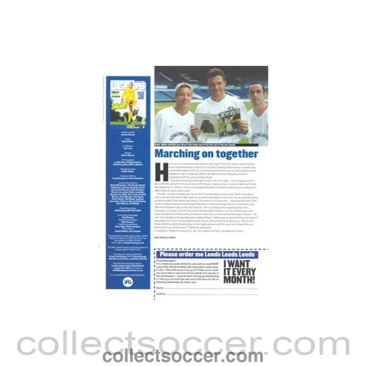 2000 - Leeds United magazine of September 2000