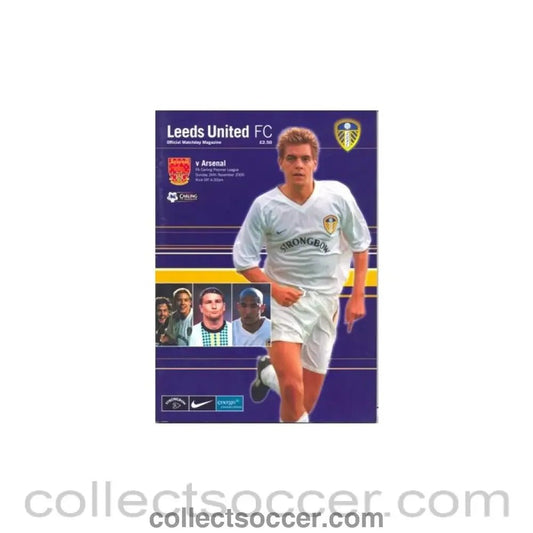 2000 - Leeds United v Arsenal official programme 26/11/2000 - Collect Soccer