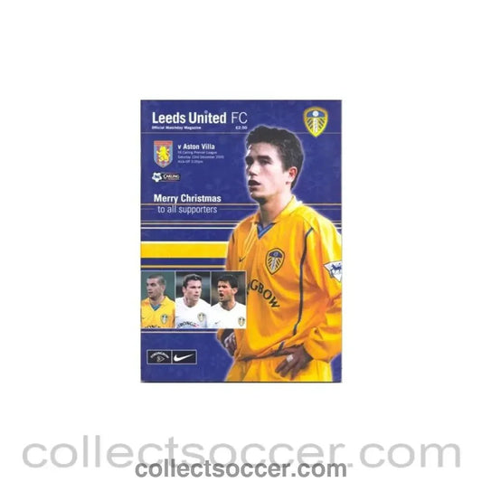 2000 - Leeds United v Aston Villa official programme 23/12/2000 - Collect Soccer