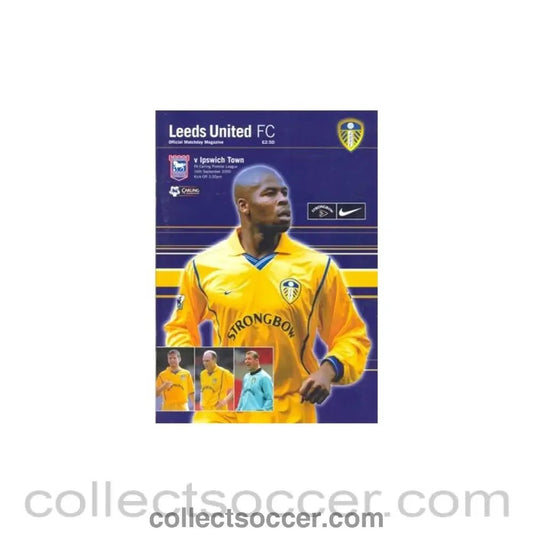 2000 - Leeds United v Ipswich Town official programme 16/09/2000 - Collect Soccer