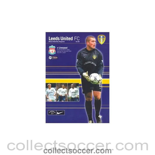 2000 - Leeds United v Liverpool official programme 04/11/2000 - Collect Soccer