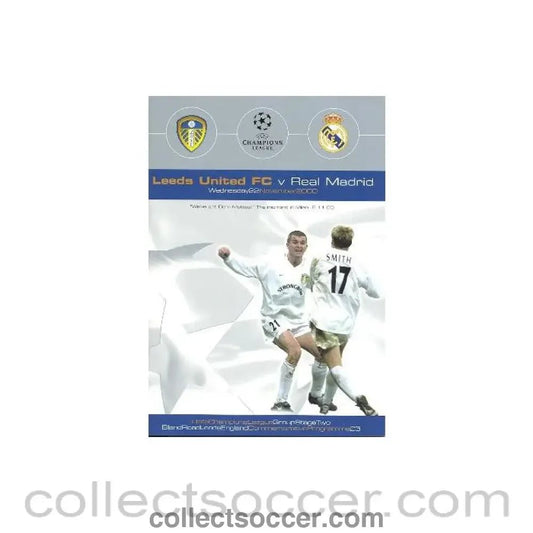 2000 - Leeds United v Real Madrid official programme 22/11/2000 - Collect Soccer