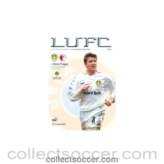 2000 - Leeds United v Slavia Prague official programme 16/03/2000 UEFA Cup - Collect Soccer