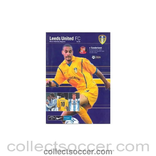2000 - Leeds United v Sunderland official programme 16/12/2000 - Collect Soccer