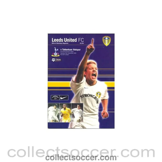 2000 - Leeds United v Tottenham Hotspur official programme 30/09/2000 - Collect Soccer