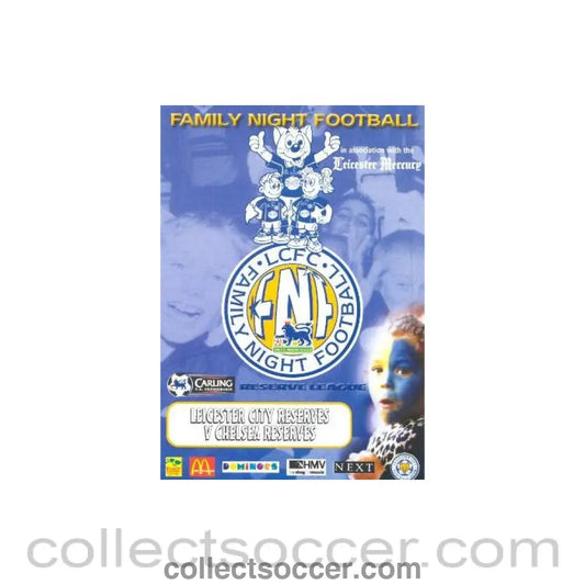 2000 - Leicester City Reserves vChelsea Reserves official programme 2000-2001