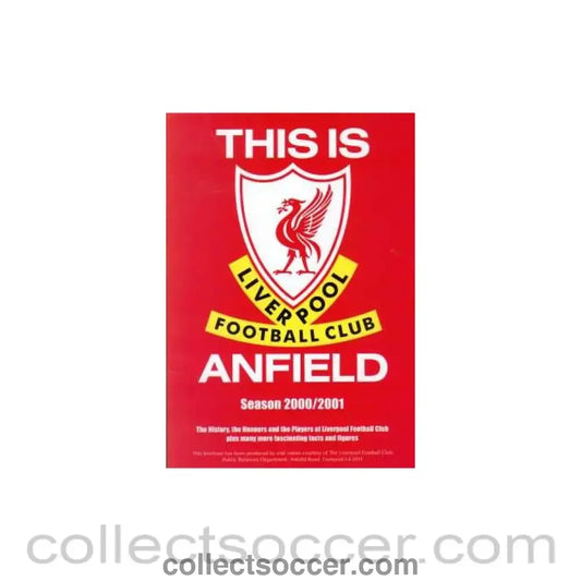 2000 - Liverpool Brochure 2000/2001