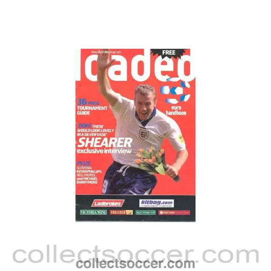 2000 - Loaded - Euro 2000 Handbook 36 Pages Tournament Guide - Collect Soccer