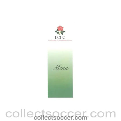 2000 - Manchester United v Chelsea menu 23/09/2000 of the Lancashire County Cricket Club - Collect Soccer