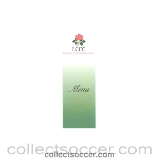 2000 - Manchester United v Chelsea menu 23/09/2000 of the Lancashire County Cricket Club - Collect Soccer
