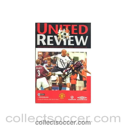 2000 - Manchester United v Sunderland official programme 09/09/2000 Premier League, signed - Collect Soccer