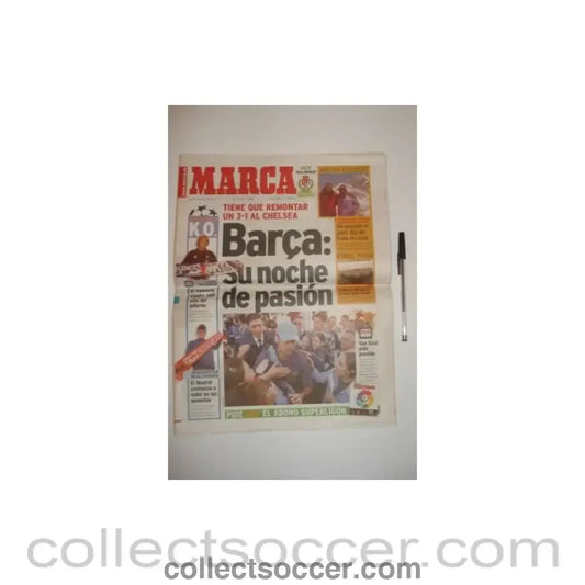 2000 - Marca newspaper of 18/04/2000 covering 2000 Champions League Semi-Final Barcelona v Valencia