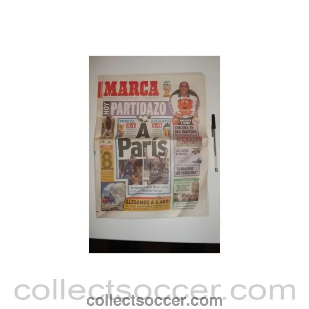 2000 - Marca newspaper of 19/04/2000, covering 2000 Champions League Semi-Final Barcelona v Valencia - Collect Soccer