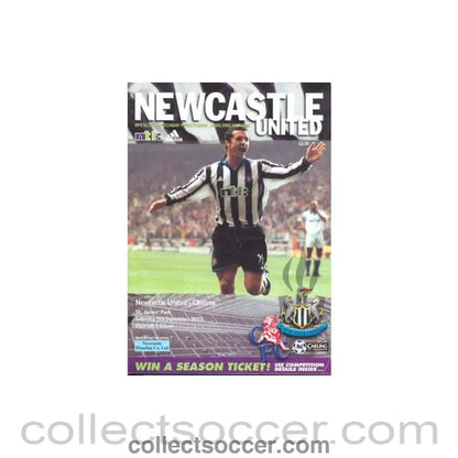 2000 - Newcastle United vChelsea official programme 09/09/2000 Premier League - Collect Soccer
