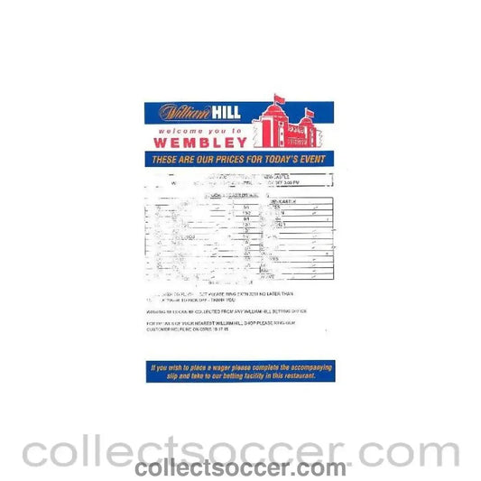 2000 - Newcastle v Chelsea teamsheet and stats 09/04/2000 FA Cup semi - final - Collect Soccer