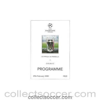 2000 - Olympique de Marseille vChelsea unofficial programme 29/02/2000 pirate - Collect Soccer