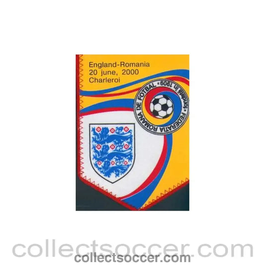 2000 - Pennant Euro 2000 Romania V England at Charleroi