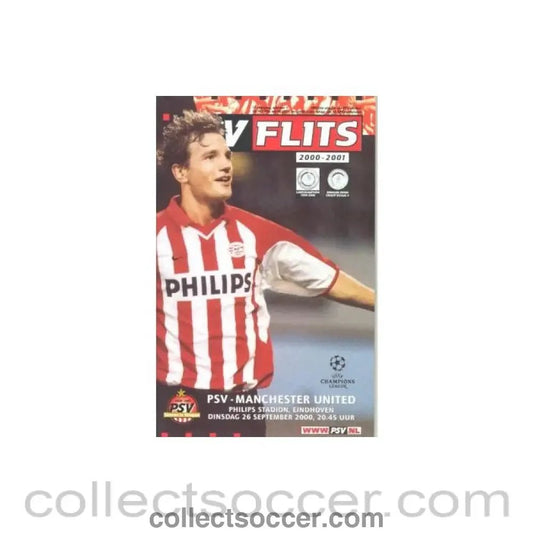2000 - PSV v Manchester United official programme 26/09/2000 Champions League - Collect Soccer