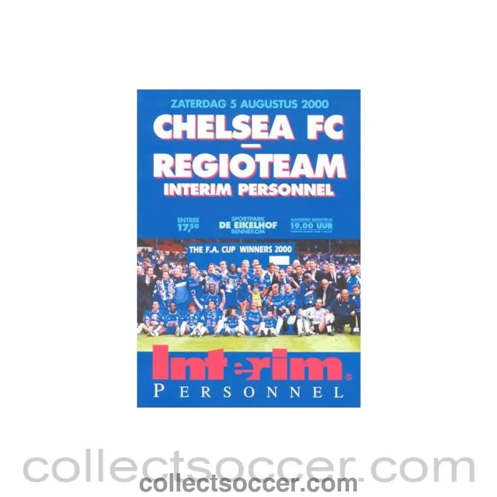 2000 - Regioteam VChelsea Friendly 05/08/2000 - Collect Soccer