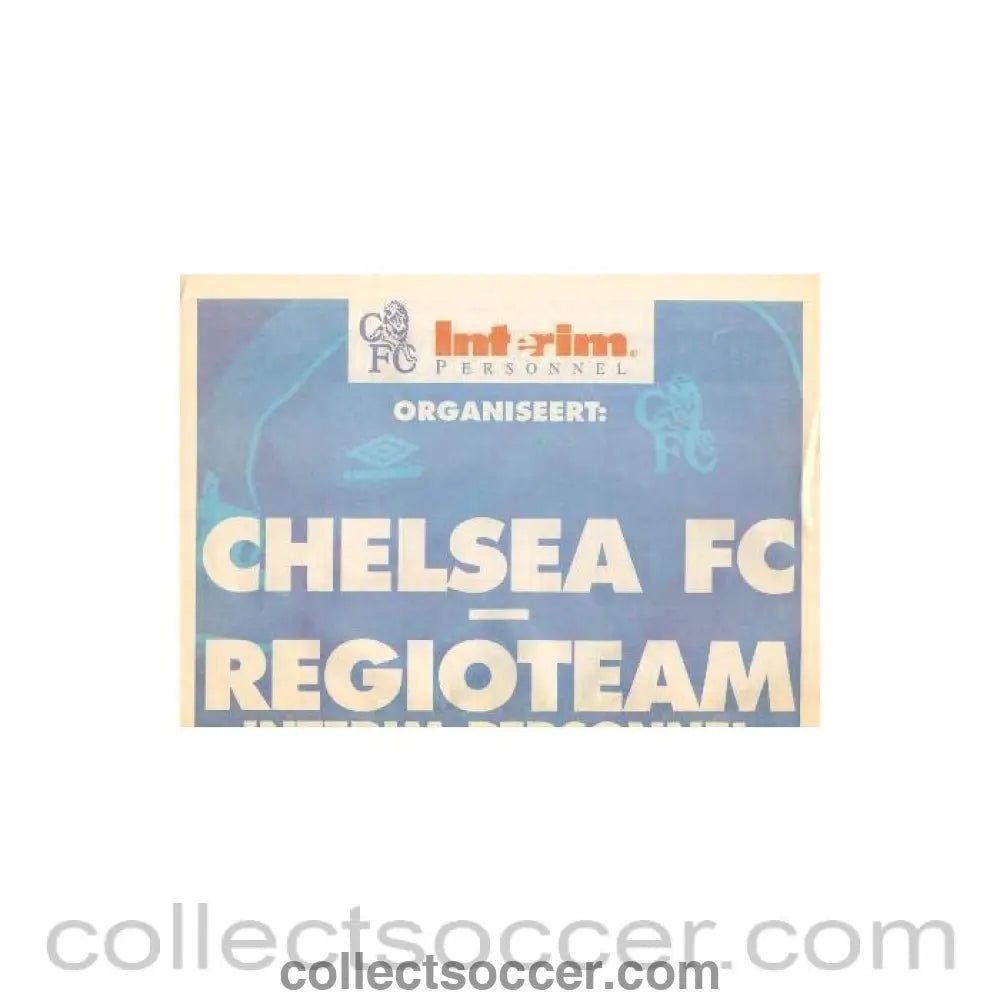2000 - Regioteam vChelsea newspaper-like programme ofChelsea Interim Personnel 05/08/2000 - Collect Soccer