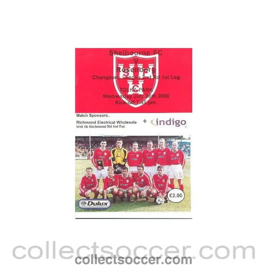 2000 - Shelbourne v Rosenborg official programme 26/07/2000 Champions League - Collect Soccer