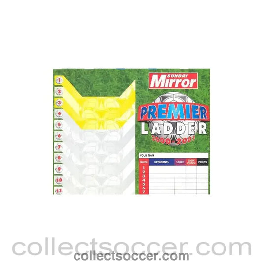 2000 - Sunday Mirror - Premier Ladder 2000-2001