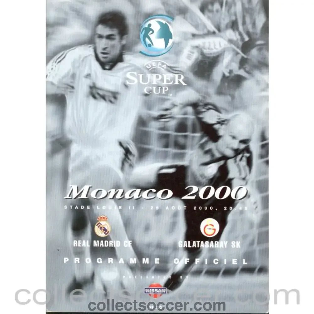 2000 Super Cup Final Official Programme Real Madrid v Galatasaray - Collect Soccer
