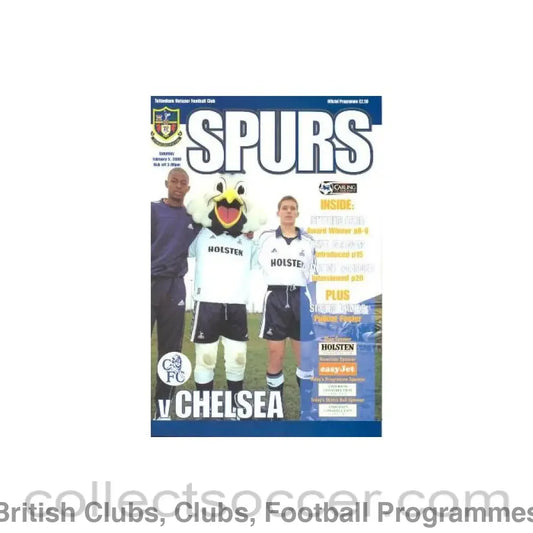 2000 - Tottenham Hotspur vChelsea official programme 05/02/2000 Premier League